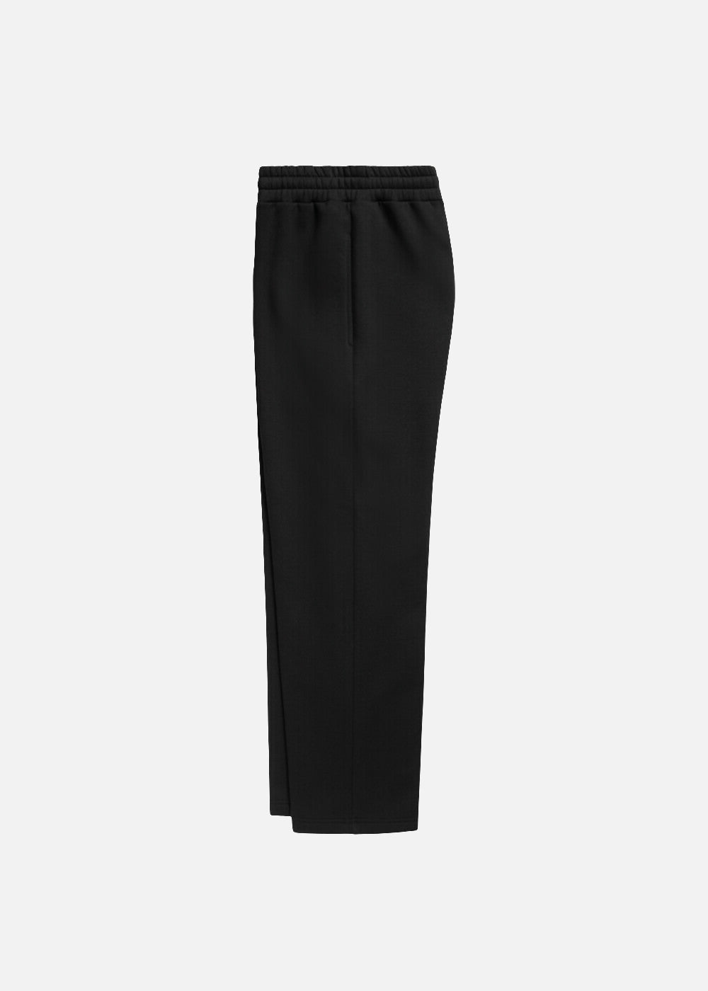 Left view of unisex black streetwear joggers – relaxed fit pants with premium cotton blend and Türkiye production quality.