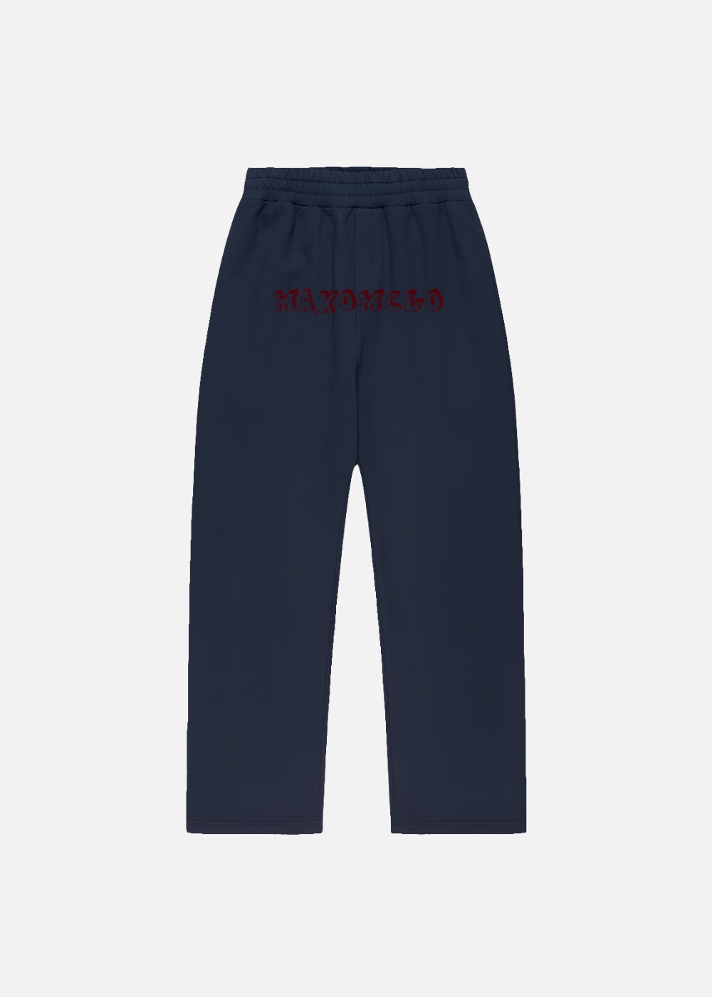 Front view of navy oversized streetwear sweatpants – heavyweight 380 GSM unisex joggers with relaxed fit and adjustable waistband.