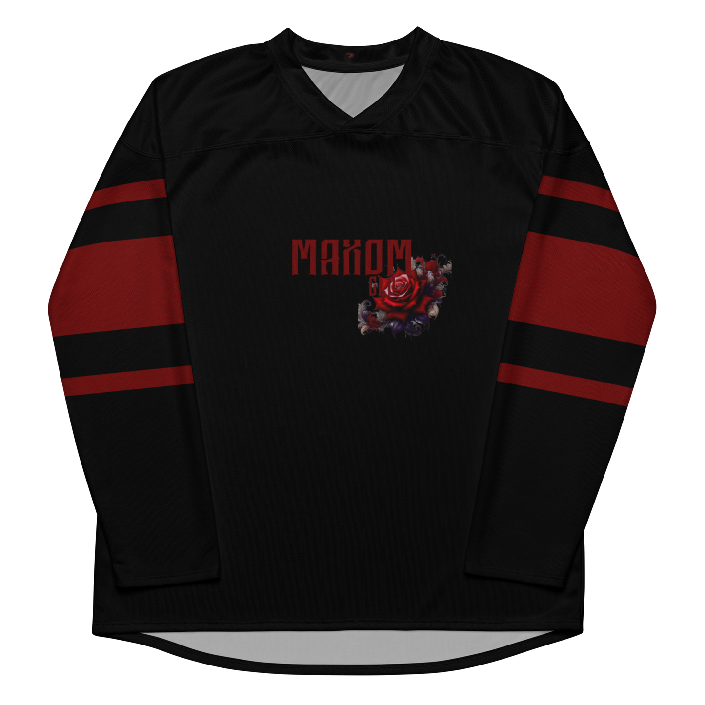 Premium Recycled Hockey Sweater 'Roses' – Eco-Friendly Streetwear for Men & Women