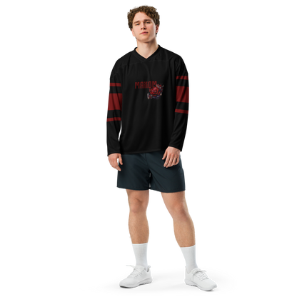 Premium Recycled Hockey Sweater 'Roses' – Eco-Friendly Streetwear for Men & Women