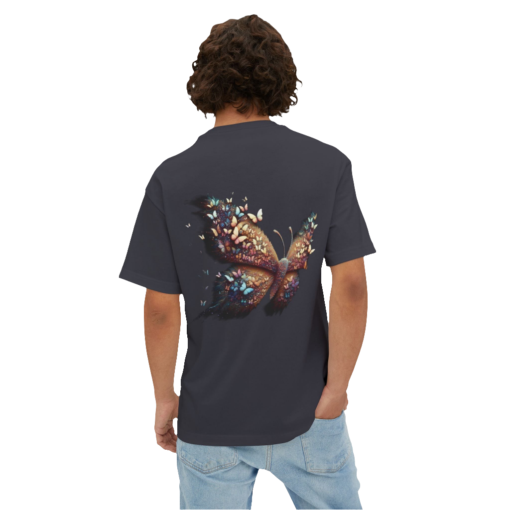 Oversized Butterfly Graphic Tee – Unisex Streetwear with Whimsical Design