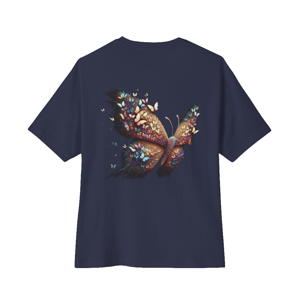 Oversized Butterfly Graphic Tee – Unisex Streetwear with Whimsical Design