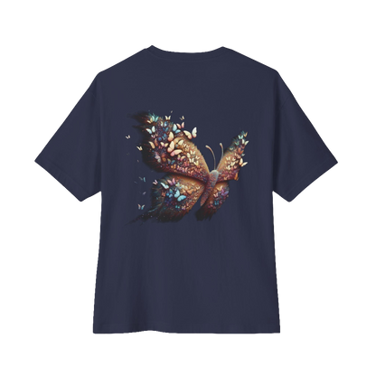 Oversized Butterfly Graphic Tee – Unisex Streetwear with Whimsical Design