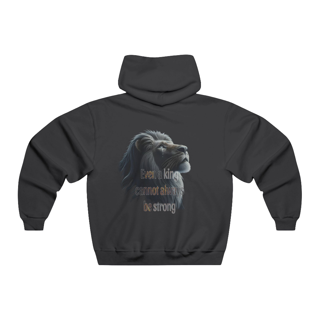 Unisex Motivational Streetwear Hoodie with Lion Graphic and MAXOM Logo

