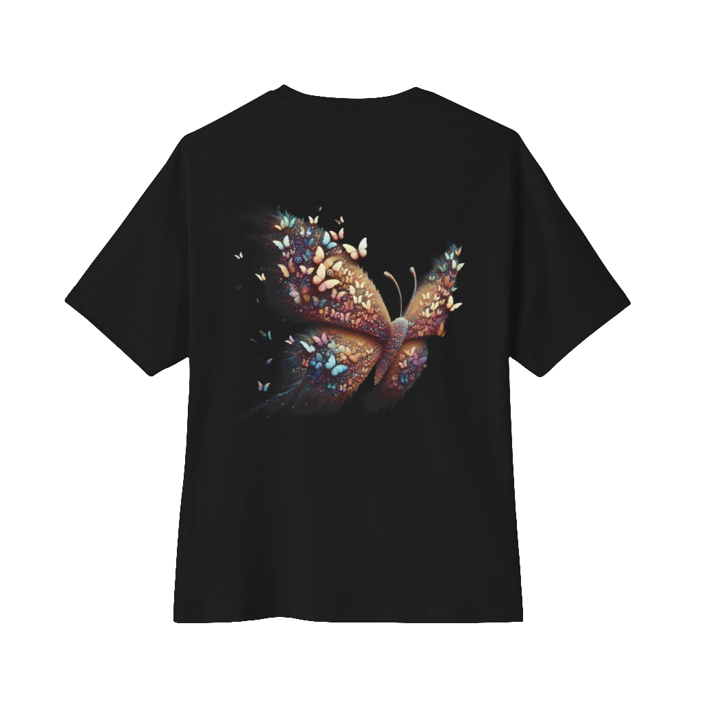 Oversized Butterfly Graphic Tee – Unisex Streetwear with Whimsical Design