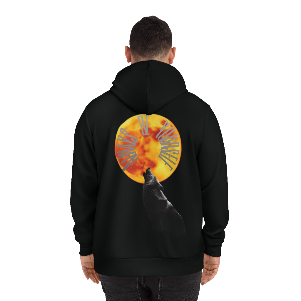 Unisex MAXOMclo Graphic Hoodie – Howling Wolf Design with Empowering Message

