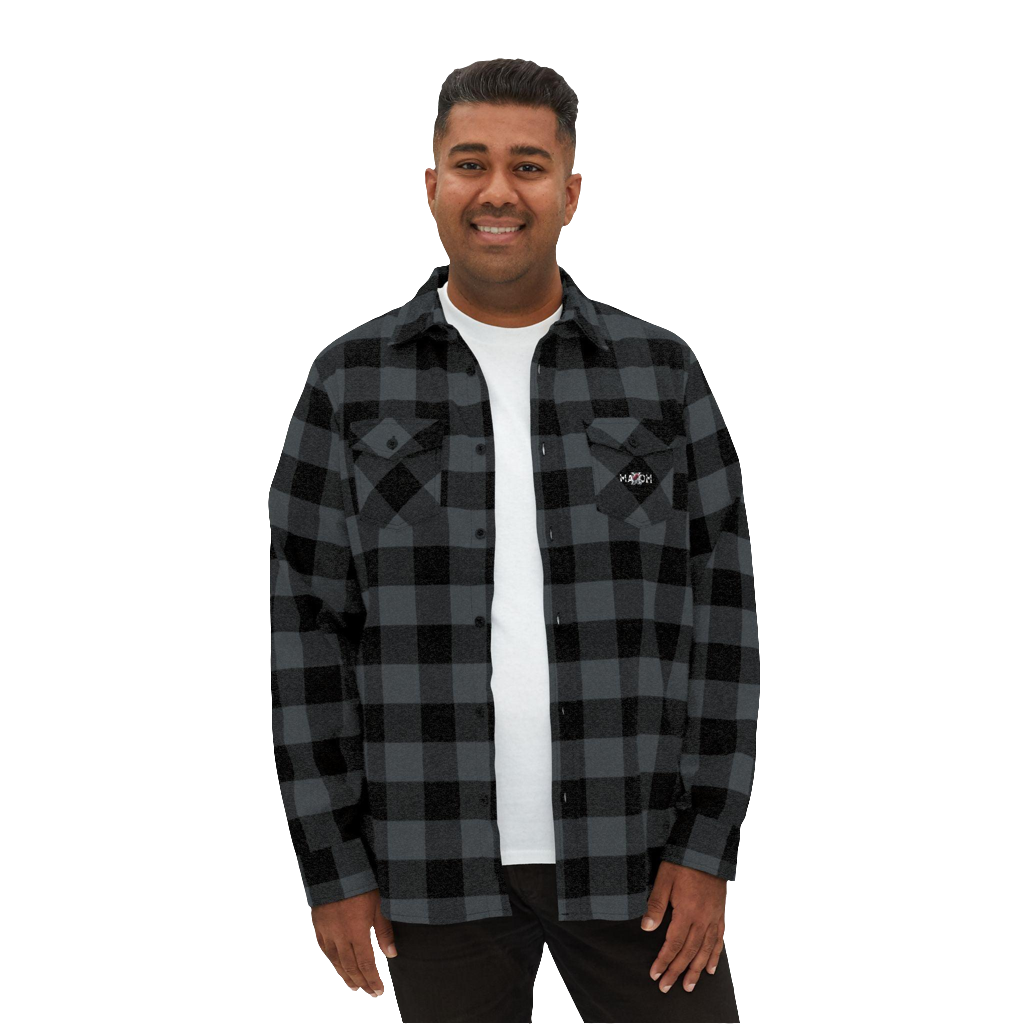 MAXOMclo Rose Design Flannel Shirt – Unisex 90s Streetwear Shirt for Casual Wear and Trendy Outfits