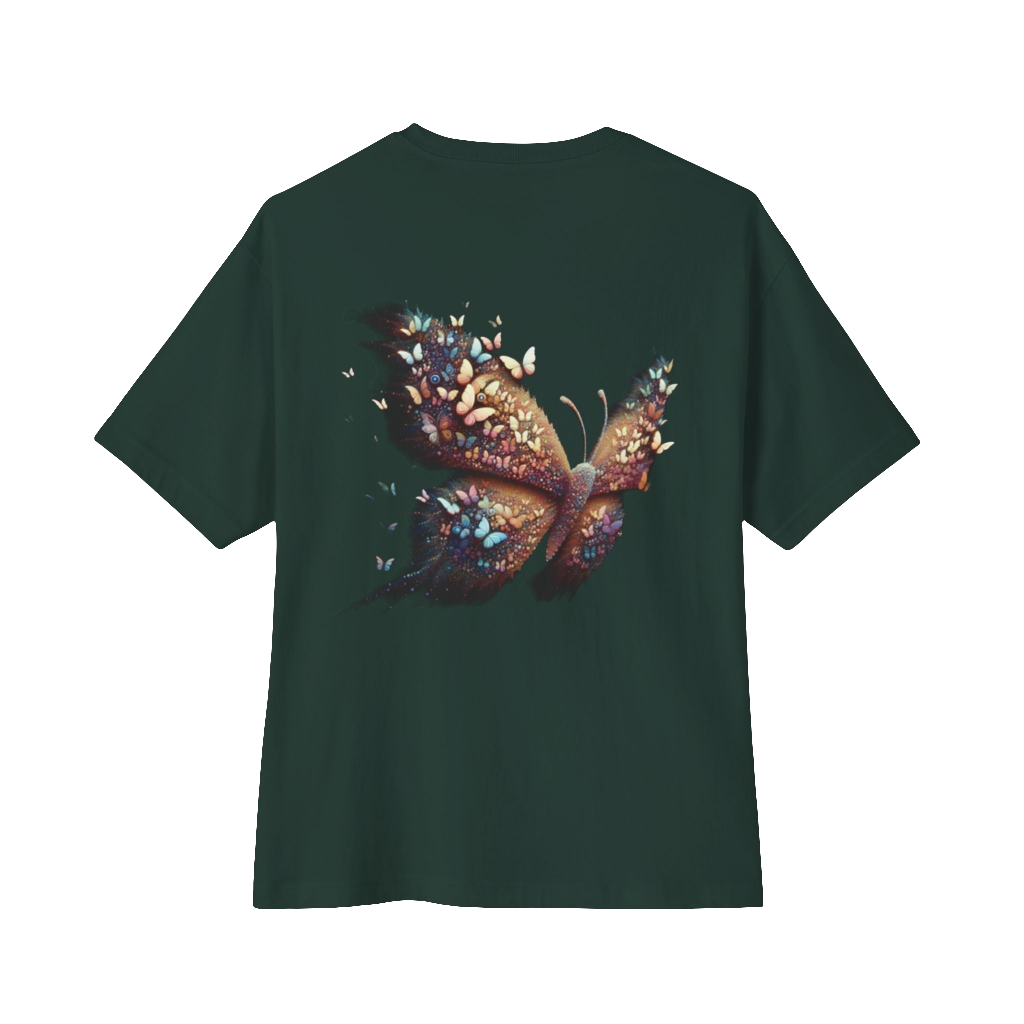 Oversized Butterfly Graphic Tee – Unisex Streetwear with Whimsical Design