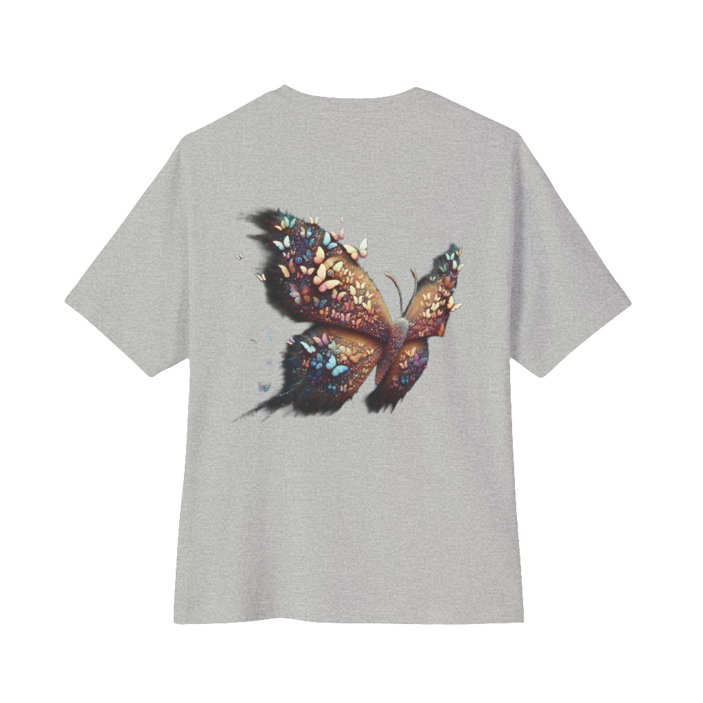 Oversized Butterfly Graphic Tee – Unisex Streetwear with Whimsical Design