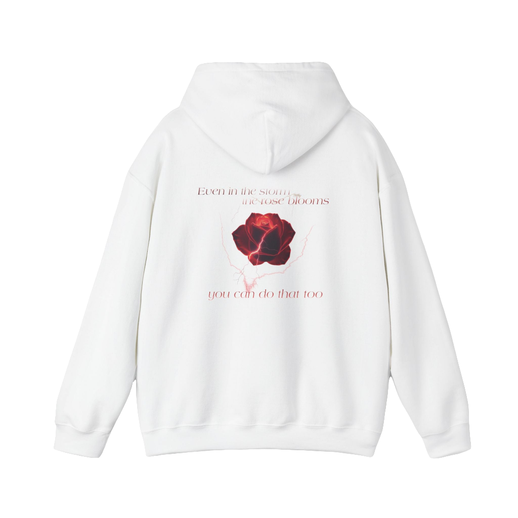 Unisex Rose Graphic Hoodie – Motivational Floral Sweatshirt for Casual Wear