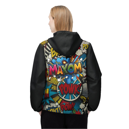 Vintage Graffiti Windbreaker 90s Streetwear for Rainy Days - Stylish, Urban Streetwear for Men and Women. Perfect for bad weather, with unique graffiti design.