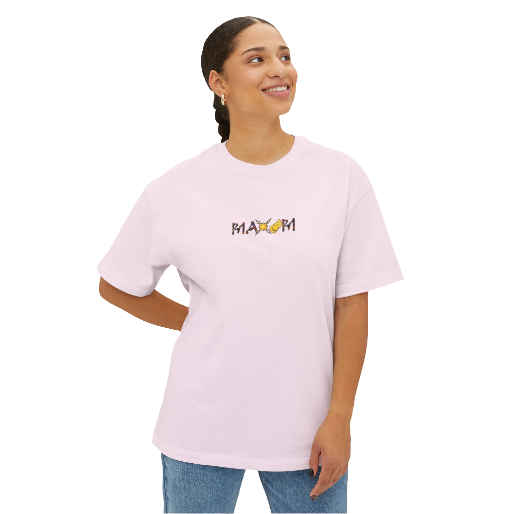 Oversized Graphic Tee – Unisex Motivational T-shirt with Positive Vibes