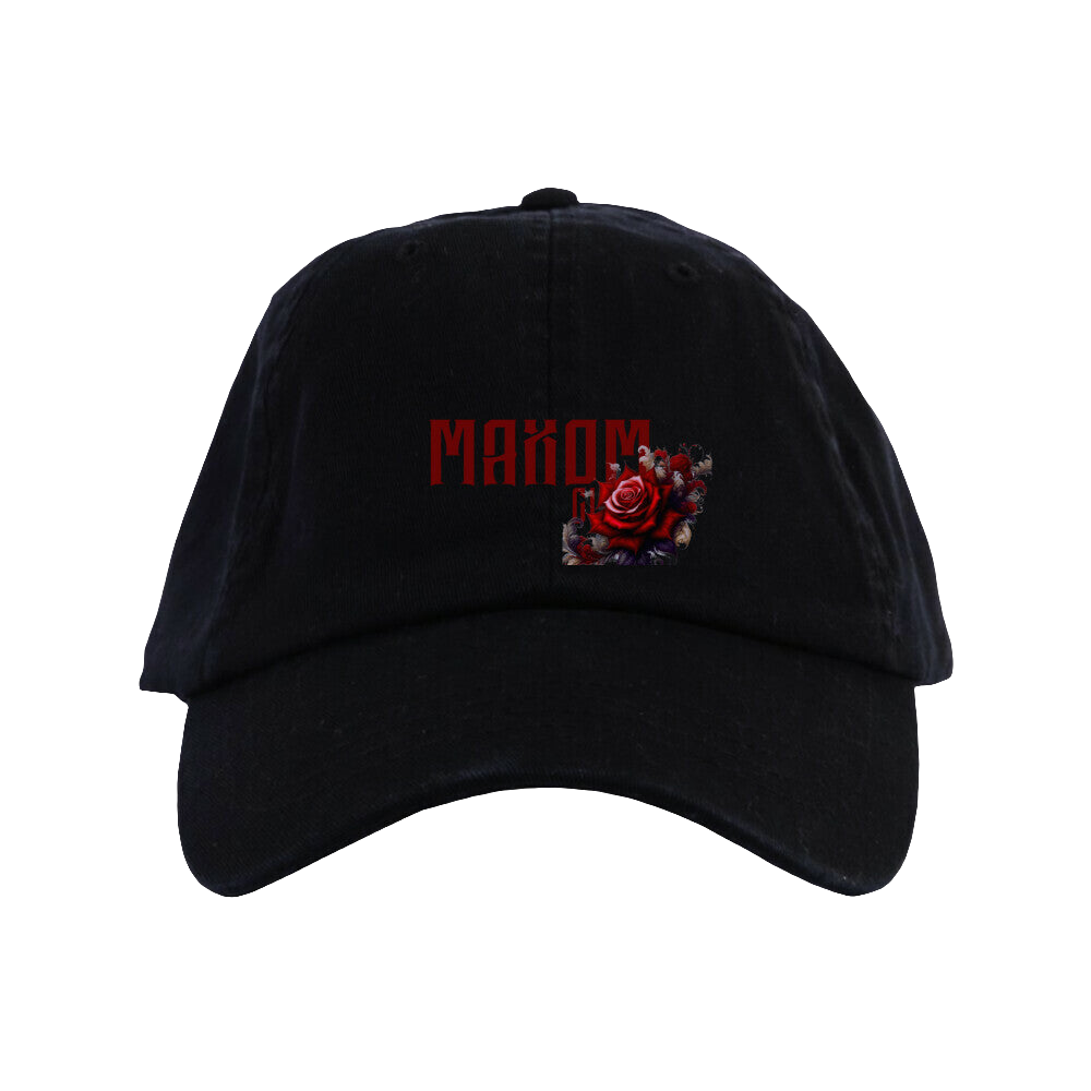 Eco-Friendly Organic Cotton Cap with Minimalist Rose Design