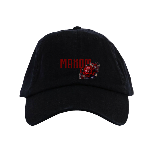 Eco-Friendly Organic Cotton Cap with Minimalist Rose Design