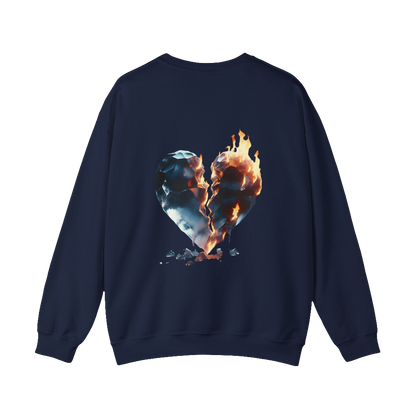 MAXOM Broken Heart Heavy Blend™ Crewneck Sweatshirt - Unisex Casual Fashion