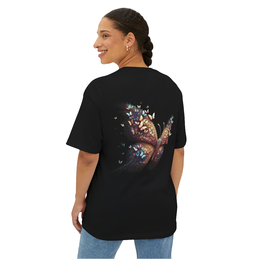 Oversized Butterfly Graphic Tee – Unisex Streetwear with Whimsical Design