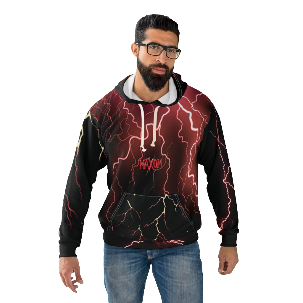 Red Lightning Bold Hoodie