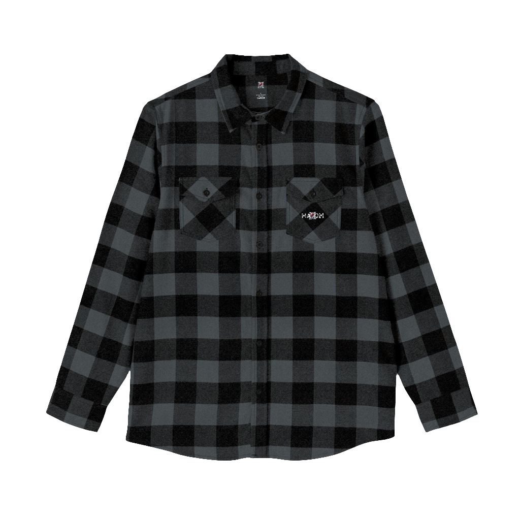 MAXOMclo Rose Design Flannel Shirt – Unisex 90s Streetwear Shirt for Casual Wear and Trendy Outfits