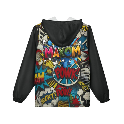 Vintage Graffiti Windbreaker 90s Streetwear for Rainy Days - Stylish, Urban Streetwear for Men and Women. Perfect for bad weather, with unique graffiti design.