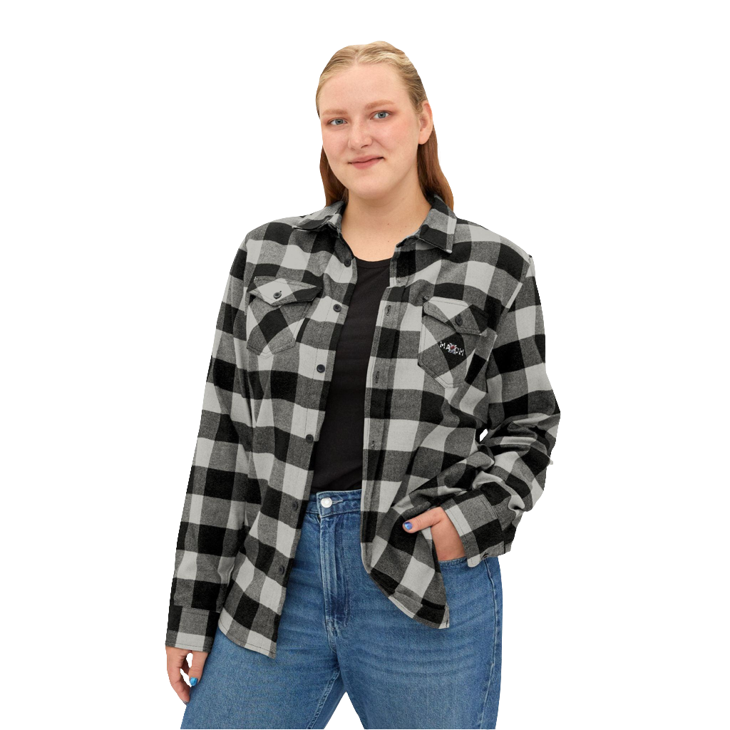 MAXOMclo Rose Design Flannel Shirt – Unisex 90s Streetwear Shirt for Casual Wear and Trendy Outfits