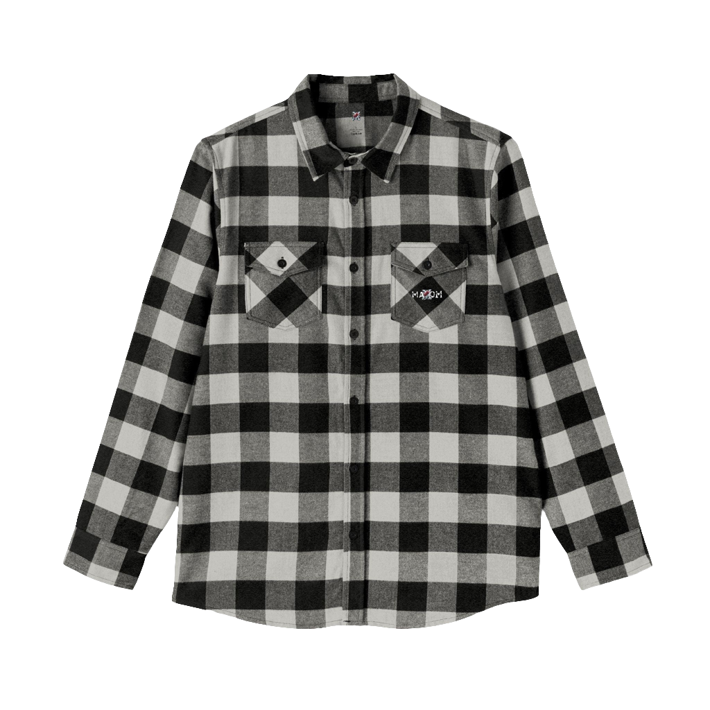 MAXOMclo Rose Design Flannel Shirt – Unisex 90s Streetwear Shirt for Casual Wear and Trendy Outfits