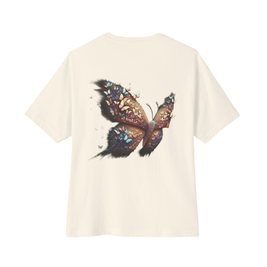 Oversized Butterfly Graphic Tee – Unisex Streetwear with Whimsical Design