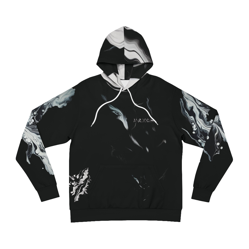 Unisex graphic hoodie in marble color with artistic room design – comfortable and stylish casual wear for men and women. Ideal for fashion-forward individuals seeking trendy streetwear with a unique artistic touch.