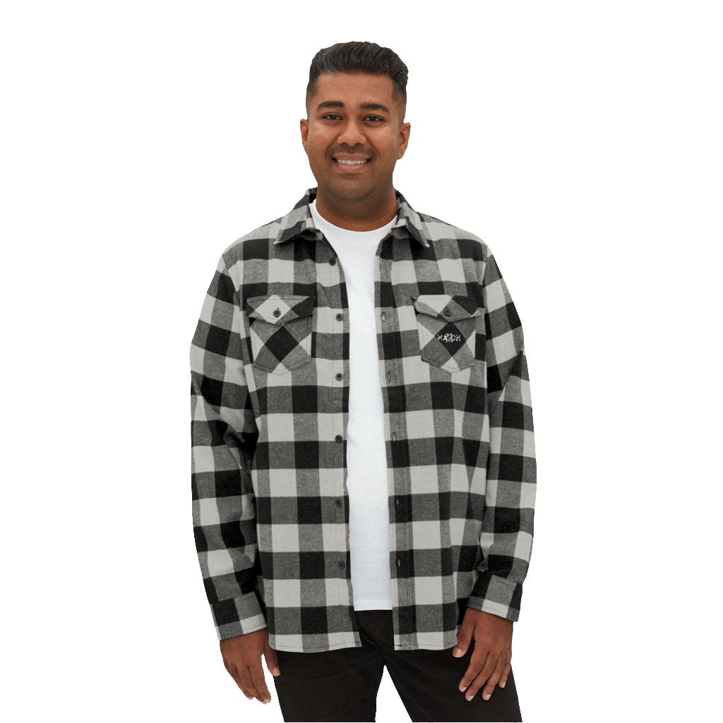 MAXOMclo Rose Design Flannel Shirt – Unisex 90s Streetwear Shirt for Casual Wear and Trendy Outfits