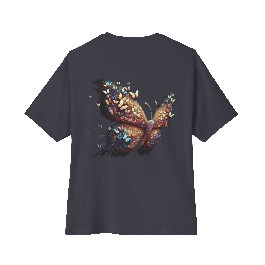 Oversized Butterfly Graphic Tee – Unisex Streetwear with Whimsical Design