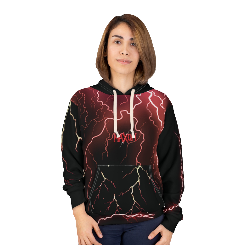 Red Lightning Bold Hoodie