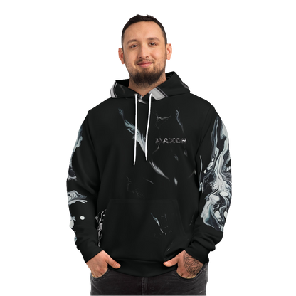 Unisex graphic hoodie in marble color with artistic room design – comfortable and stylish casual wear for men and women. Ideal for fashion-forward individuals seeking trendy streetwear with a unique artistic touch.