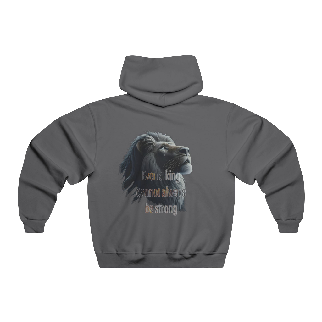 Unisex Motivational Streetwear Hoodie with Lion Graphic and MAXOM Logo

