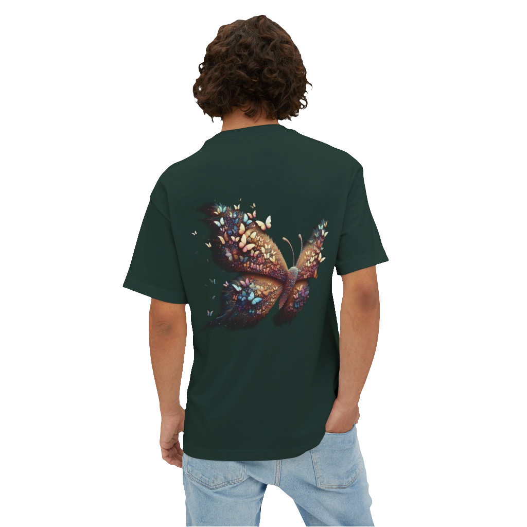 Oversized Butterfly Graphic Tee – Unisex Streetwear with Whimsical Design