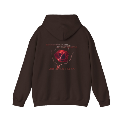 Unisex Rose Graphic Hoodie – Motivational Floral Sweatshirt for Casual Wear