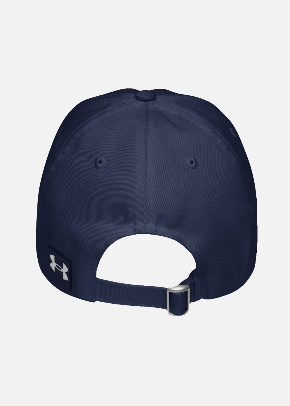 Back view of the navy unisex streetwear cap with adjustable strap – moisture-wicking and ethically sourced for summer comfort.