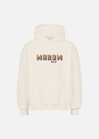 Rose Reaper beige oversized hoodie – unisex streetwear essential with premium cotton blend and modern fit