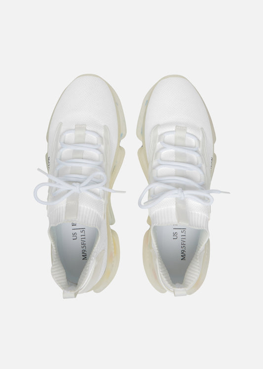 Top view of SoulStride men’s sneakers – minimalist white fashion sneakers for modern everyday wear