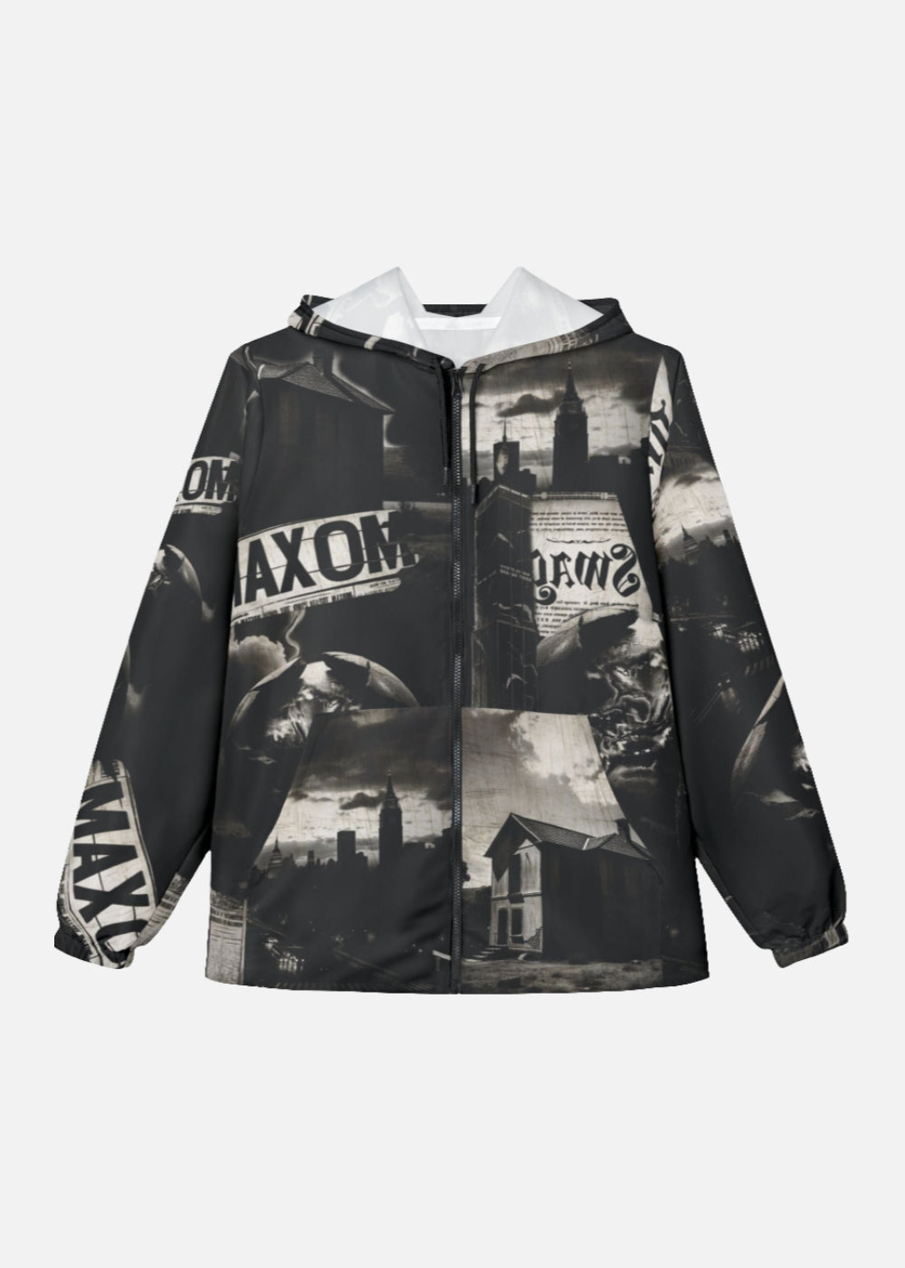 Unisex retro windbreaker jacket with bold color-block all-over print – lightweight, water-resistant, and designed for urban fashion lovers. A 90s vintage-inspired streetwear essential.

